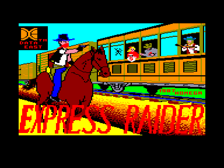screenshot of the Amstrad CPC game Express raider
