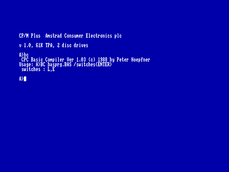 screenshot du jeu Amstrad CPC FAst BAsic COMpiler 