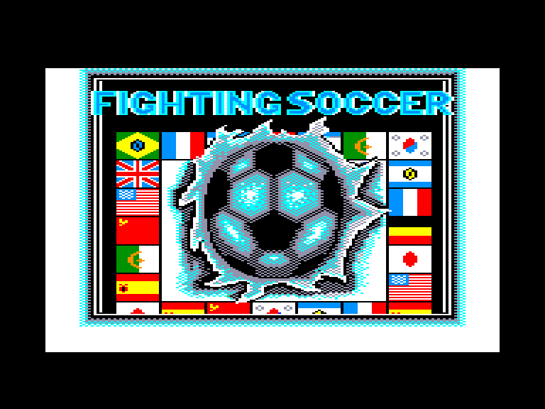screenshot of the Amstrad CPC game Fighting Soccer