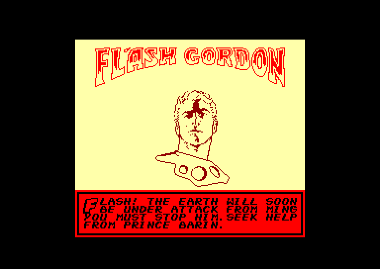 screenshot of the Amstrad CPC game Flash gordon