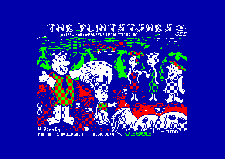 screenshot of the Amstrad CPC game Flintstones (the)