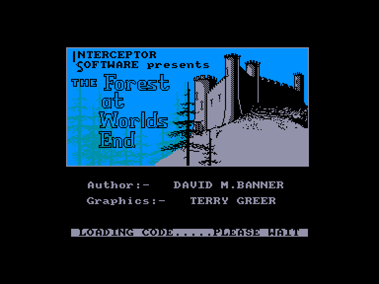 screenshot of the Amstrad CPC game Forest at Worlds End (the)