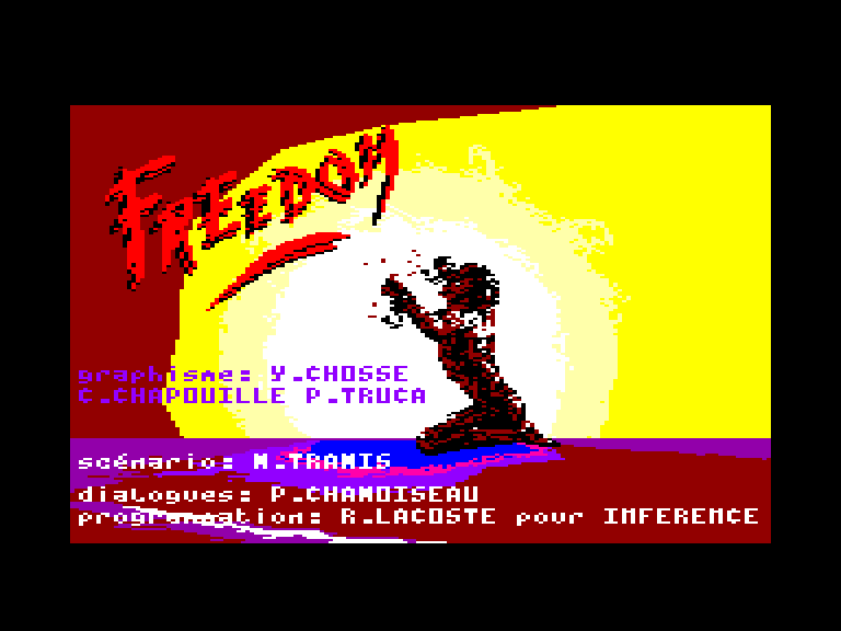 screenshot of the Amstrad CPC game Freedom