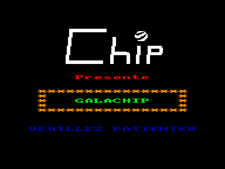 screenshot of the Amstrad CPC game Galachip
