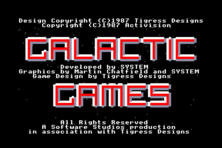 screenshot du jeu Amstrad CPC Galactic games