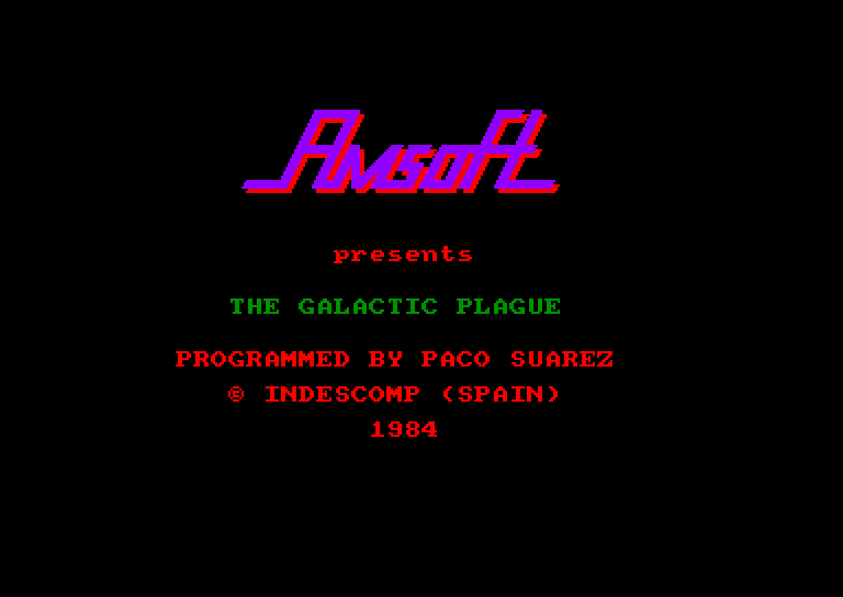 screenshot du jeu Amstrad CPC Galactic plague (the)