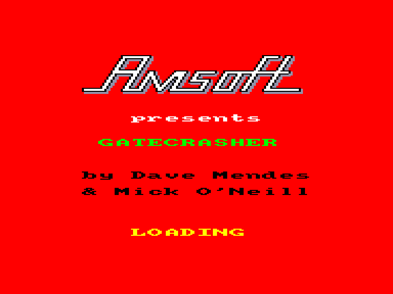 screenshot of the Amstrad CPC game Gatecrasher