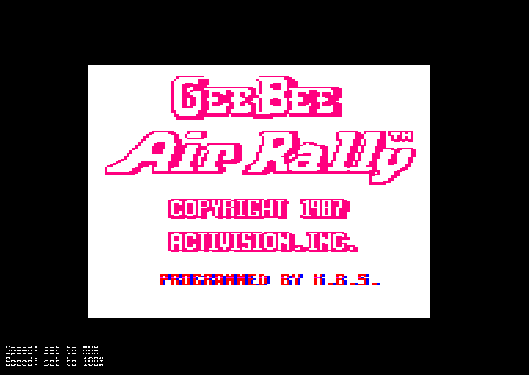 screenshot du jeu Amstrad CPC Gee bee air rally