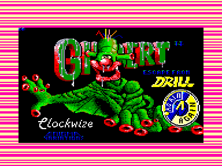 screenshot of the Amstrad CPC game Gilbert - Escape from Drill