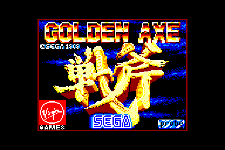 screenshot of the Amstrad CPC game Golden Axe