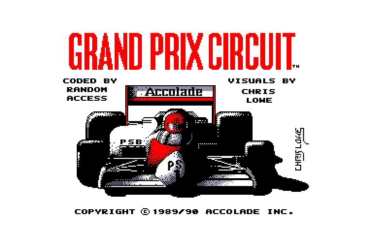 screenshot of the Amstrad CPC game Grand prix circuit