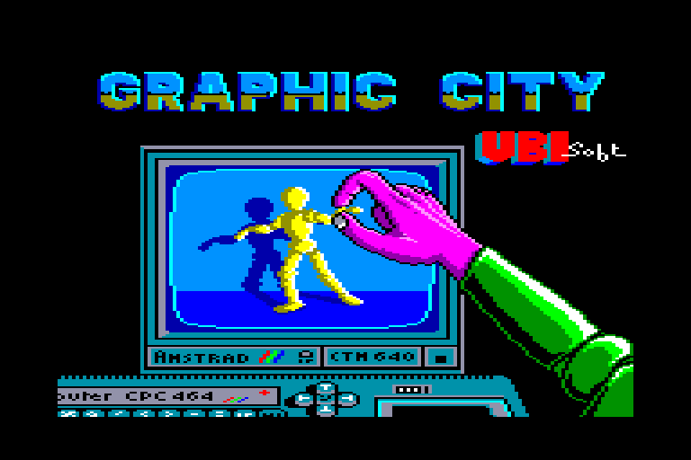 screenshot of the Amstrad CPC game Graphic city