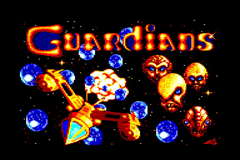 screenshot of the Amstrad CPC game Guardians