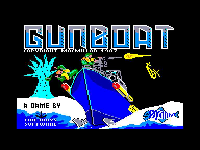 screenshot of the Amstrad CPC game Gunboat