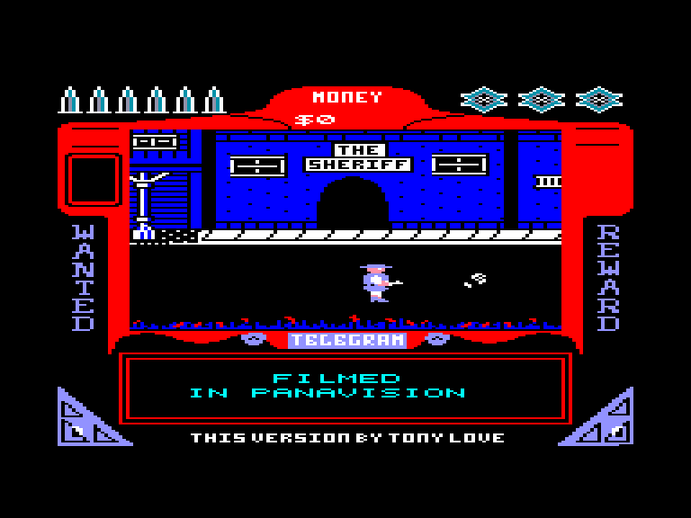 screenshot of the Amstrad CPC game Gunfighter