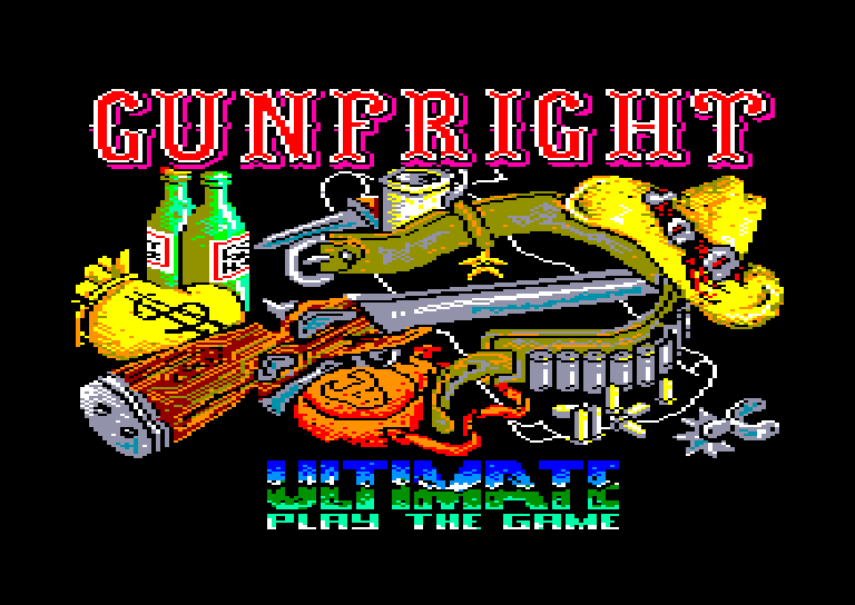 screenshot of the Amstrad CPC game Gunfright