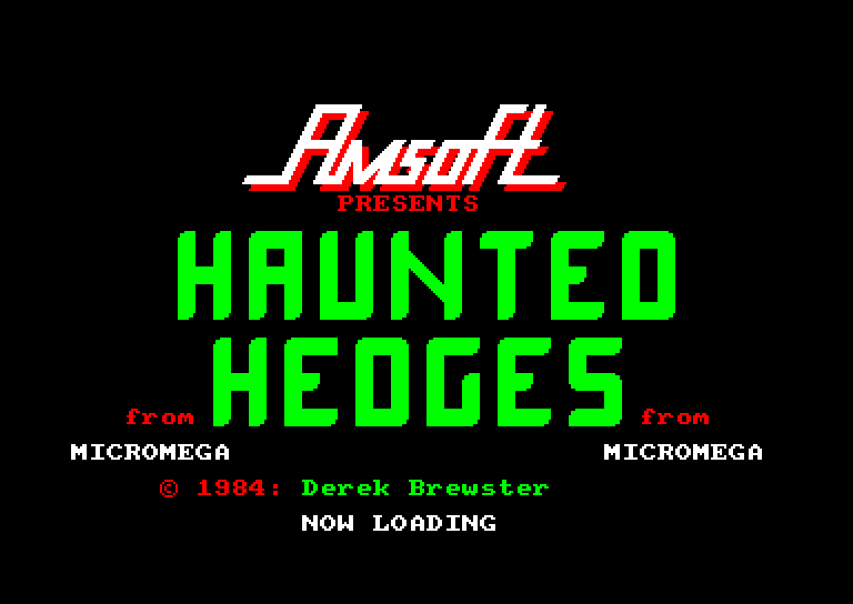 screenshot du jeu Amstrad CPC Haunted hedges