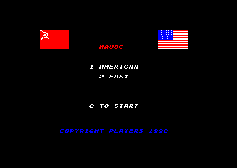 screenshot of the Amstrad CPC game Havoc