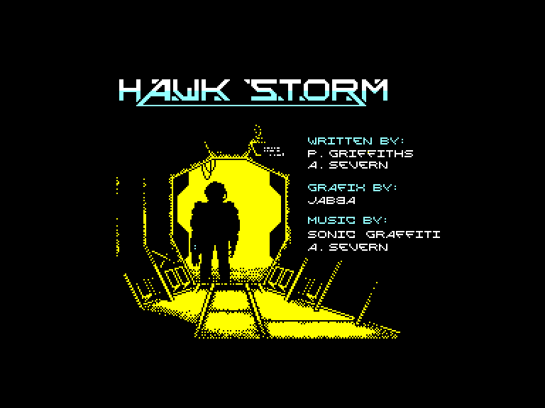 screenshot of the Amstrad CPC game Hawk Storm