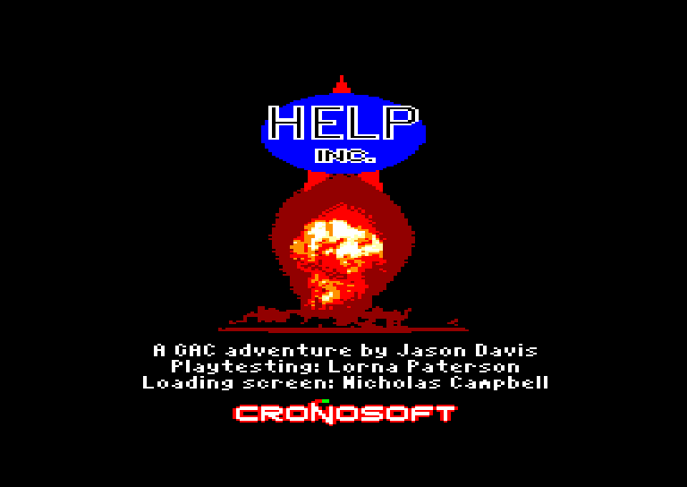 screenshot of the Amstrad CPC game Help Inc.