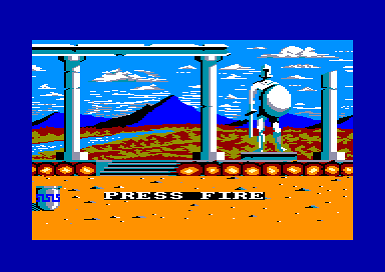screenshot of the Amstrad CPC game Hercules - Slayer of the Damned