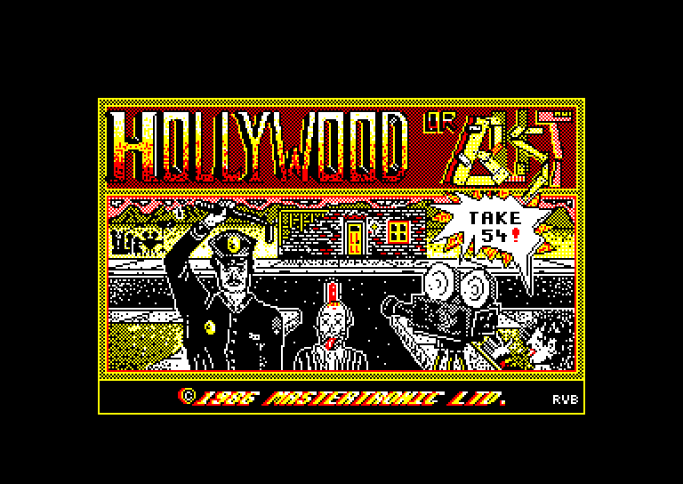 screenshot of the Amstrad CPC game Hollywood or Bust