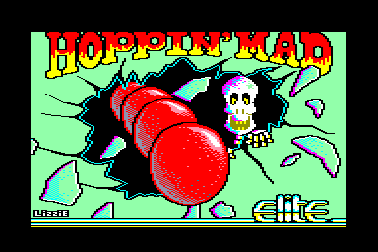 screenshot of the Amstrad CPC game Hopping Mad
