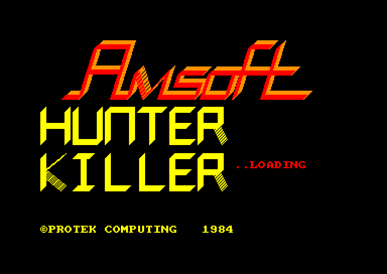 screenshot of the Amstrad CPC game Hunter killer