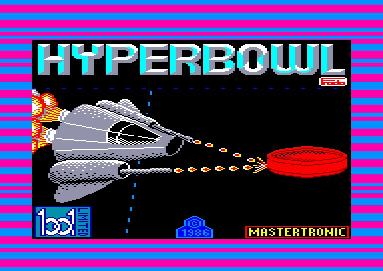 screenshot of the Amstrad CPC game Hyperbowl