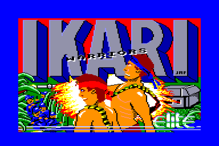 screenshot of the Amstrad CPC game Ikari Warriors