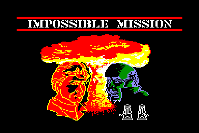 screenshot of the Amstrad CPC game Impossible Mission