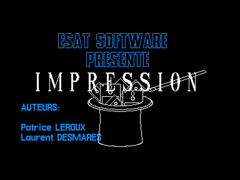 screenshot of the Amstrad CPC game Impression