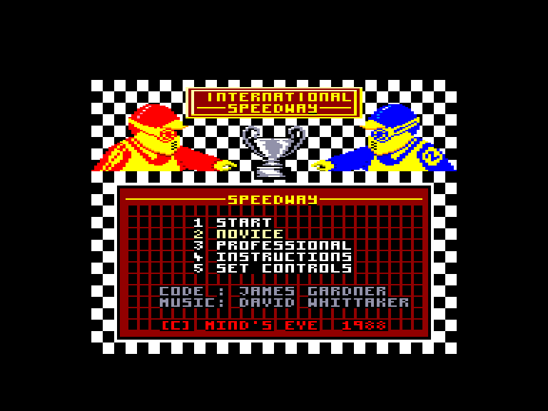 screenshot of the Amstrad CPC game International speedway