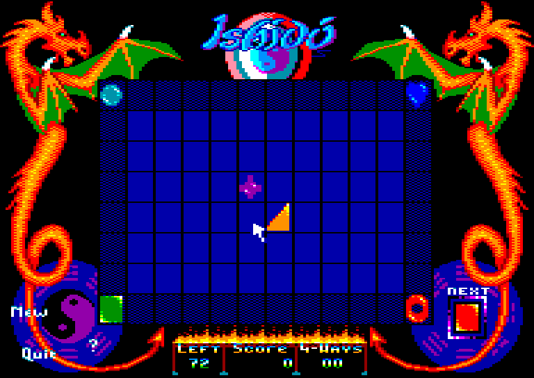 screenshot of the Amstrad CPC game Ishido