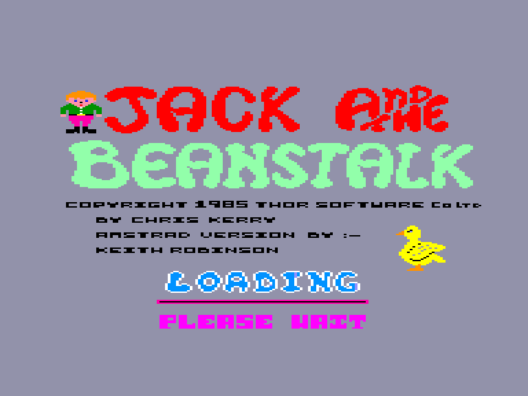 screenshot du jeu Amstrad CPC Jack and the Beanstalk