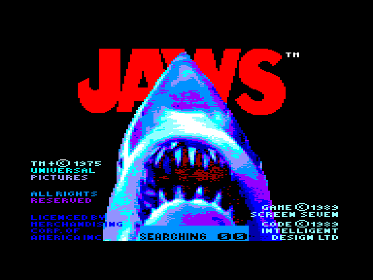 screenshot of the Amstrad CPC game Jaws