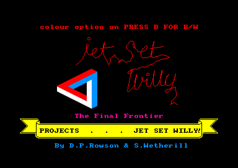 screenshot du jeu Amstrad CPC Jet set willy - the final frontier