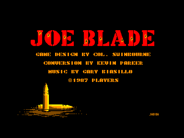 screenshot du jeu Amstrad CPC Joe Blade