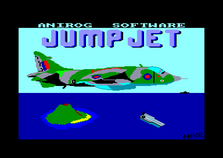 screenshot of the Amstrad CPC game Jump Jet
