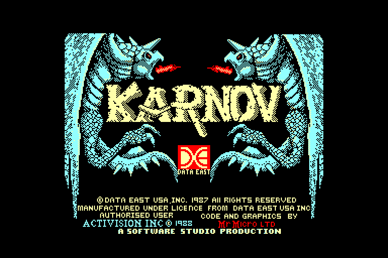 screenshot du jeu Amstrad CPC Karnov