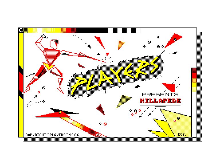 screenshot of the Amstrad CPC game Killapede