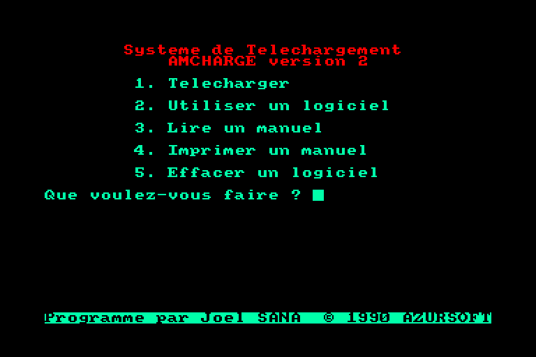 screenshot of the Amstrad CPC game Kit de Telechargement pour Amstrad CPC
