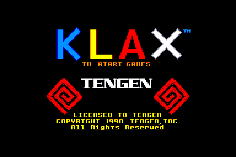 screenshot of the Amstrad CPC game Klax