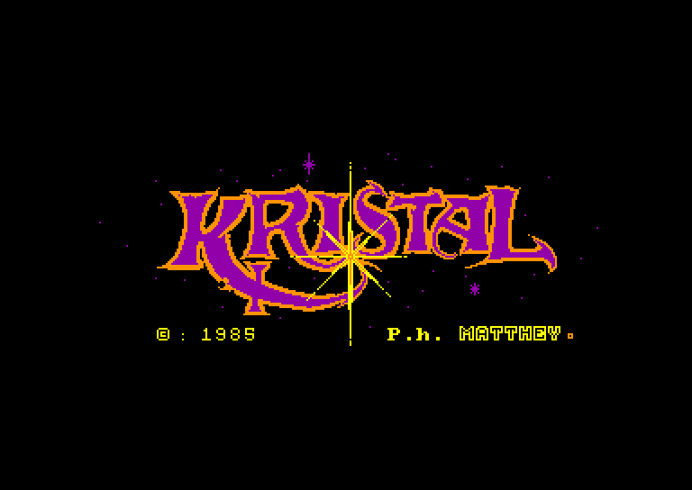screenshot of the Amstrad CPC game Kristal
