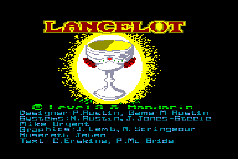 screenshot of the Amstrad CPC game Lancelot
