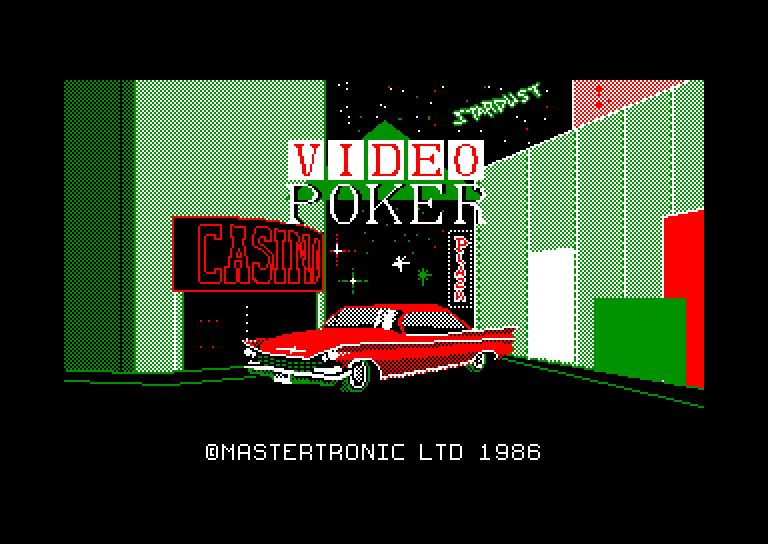 screenshot of the Amstrad CPC game Las Vegas video Poker