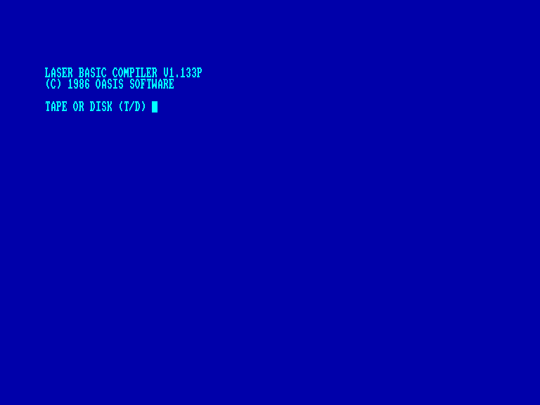screenshot du jeu Amstrad CPC Laser Compiler