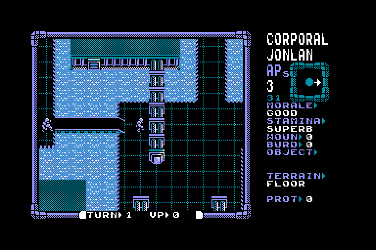screenshot du jeu Amstrad CPC Laser Squad