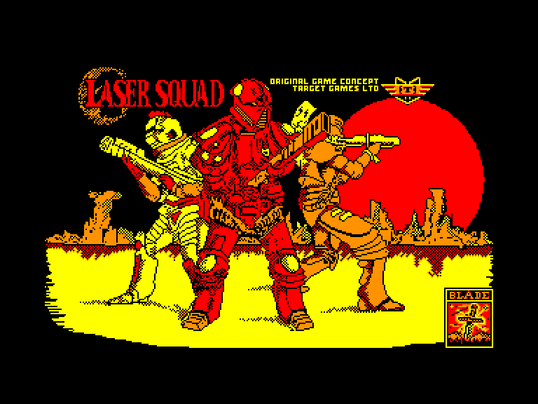 screenshot of the Amstrad CPC game Laser Squad