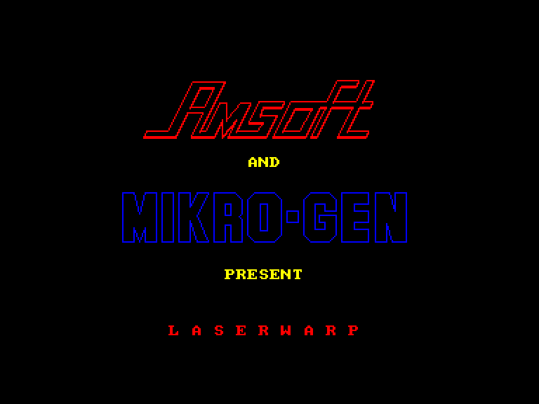screenshot of the Amstrad CPC game Laserwarp